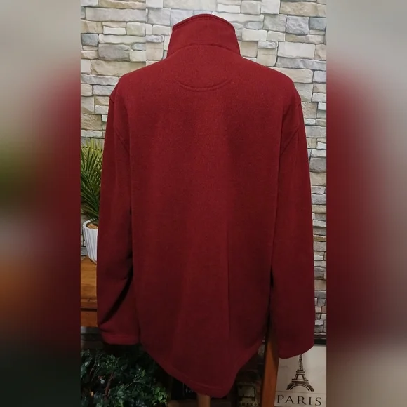 IZOD Thermosoft Quarter Zip Sweater Fleece‎ Pullover Red XL - Picture 3 of 5